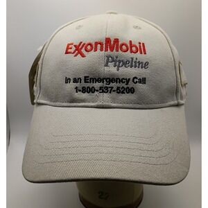 ExxonMobil Pipeline Opti-Grab Hat KC Caps Tan Embroidered Baseball Cap NWT